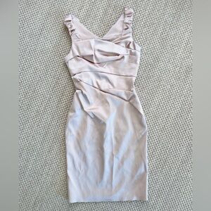 Karen Millen Blush Pink Satin Cocktail Dress Women’s Size US 10
